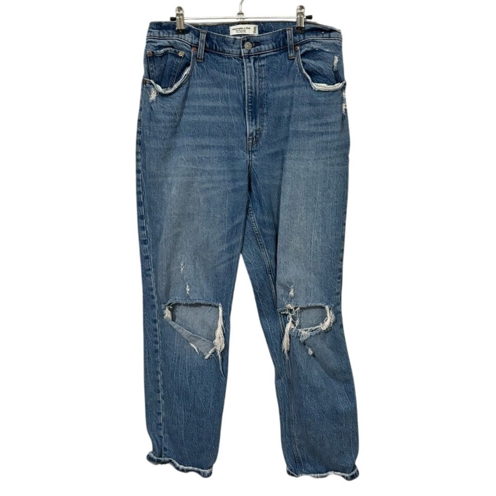 A&F Abercrombie & Fitch The 90's Straight Ultra High Rise Jeans CURVE LOVE